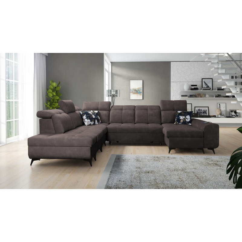 Functional U-shaped corner sofa Ascot X with Velvet fabric, Wave 10 | Furniture store Functional U-shaped corner sofa Ascot X with Velvet fabric, Wave 10 | Furniture store