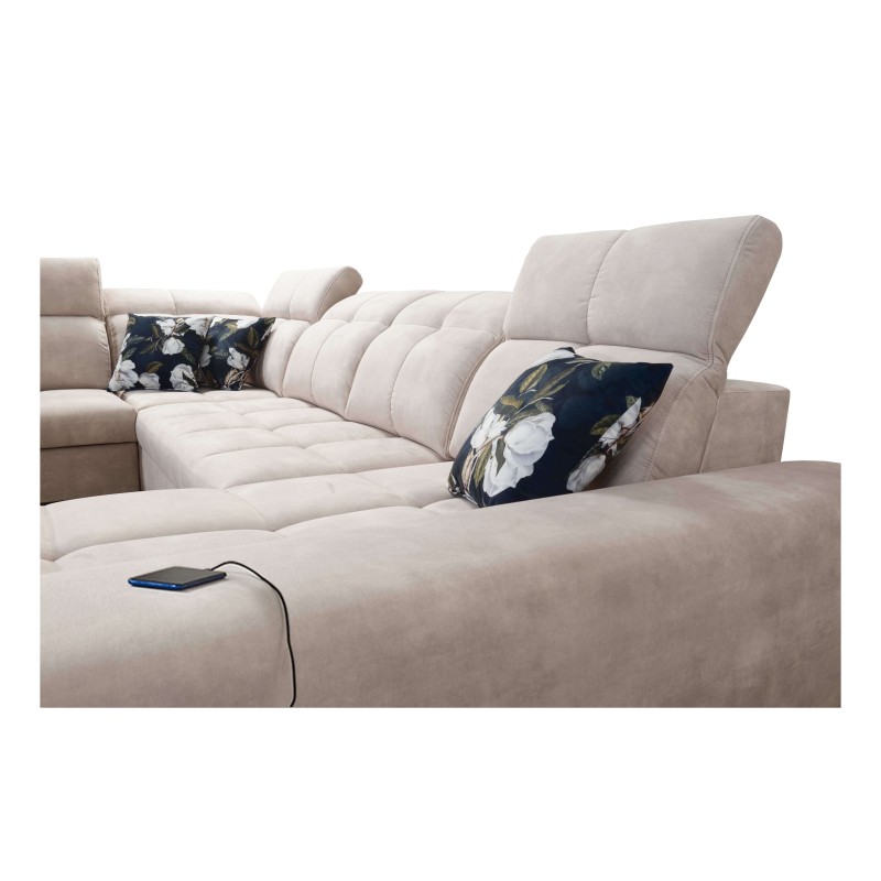 Functional U-shaped corner sofa Ascot X with Velvet fabric, Wave 11 | Furniture store Functional U-shaped corner sofa Ascot X with Velvet fabric, Wave 11 | Furniture store