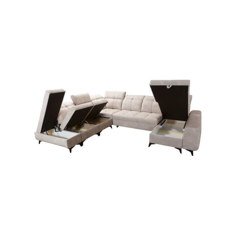 Functional U-shaped corner sofa Ascot X with Velvet fabric, Wave 11 | Furniture store Functional U-shaped corner sofa Ascot X with Velvet fabric, Wave 11 | Furniture store