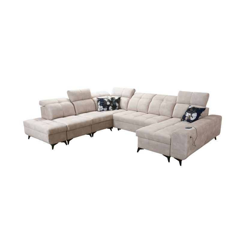 Functional U-shaped corner sofa Ascot X with Velvet fabric, Wave 11 | Furniture store Functional U-shaped corner sofa Ascot X with Velvet fabric, Wave 11 | Furniture store