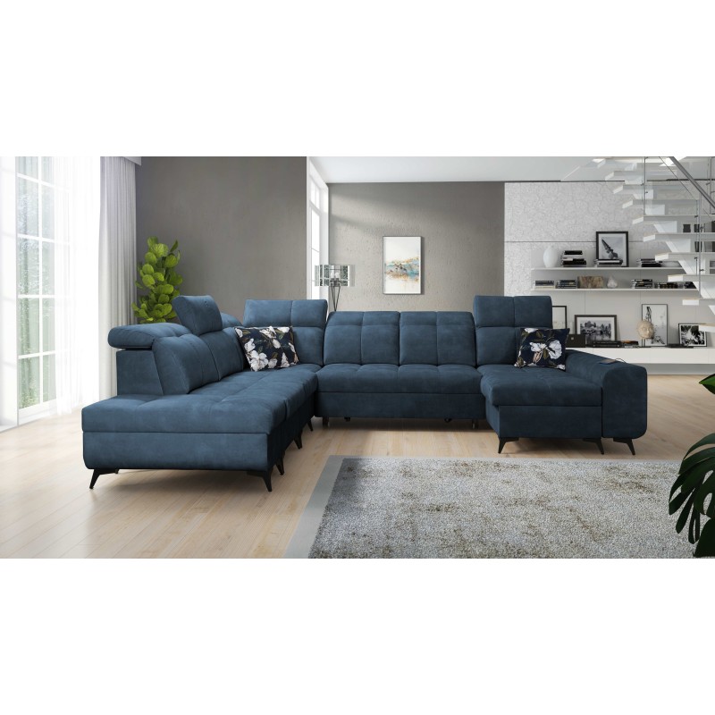 Functional U-shaped corner sofa Ascot X with Velour fabric, Wave 14 | Furniture store Functional U-shaped corner sofa Ascot X with Velour fabric, Wave 14 | Furniture store
