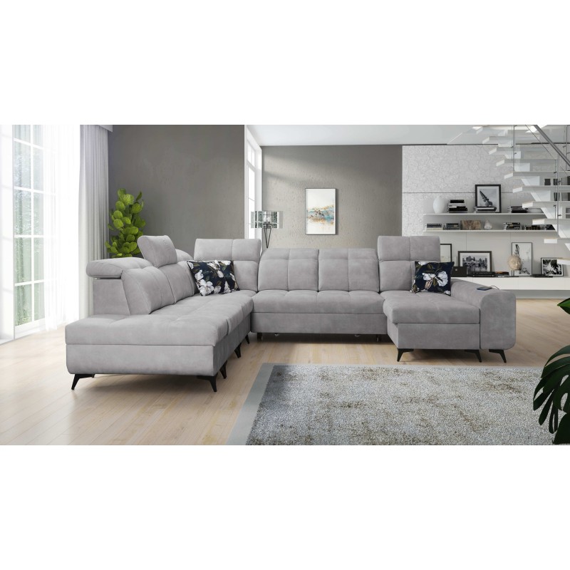 Functional U-shaped corner sofa Ascot X with Velvet fabric, Wave 15 | Furniture store Functional U-shaped corner sofa Ascot X with Velvet fabric, Wave 15 | Furniture store