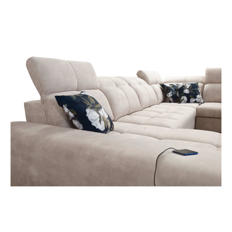 Functional U-shaped corner sofa Ascot X with Velvet fabric, Wave 1 | Furniture store Functional U-shaped corner sofa Ascot X with Velvet fabric, Wave 1 | Furniture store