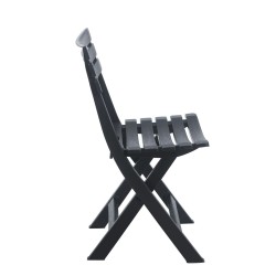 Conjunto de mesa plegable + 2 sillas (negro) Conjunto de mesa plegable + 2 sillas (negro)