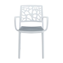 Chair (white with a gray seat) Chair (white with a gray seat)
