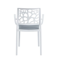 Chair (white with a gray seat) Chair (white with a gray seat)
