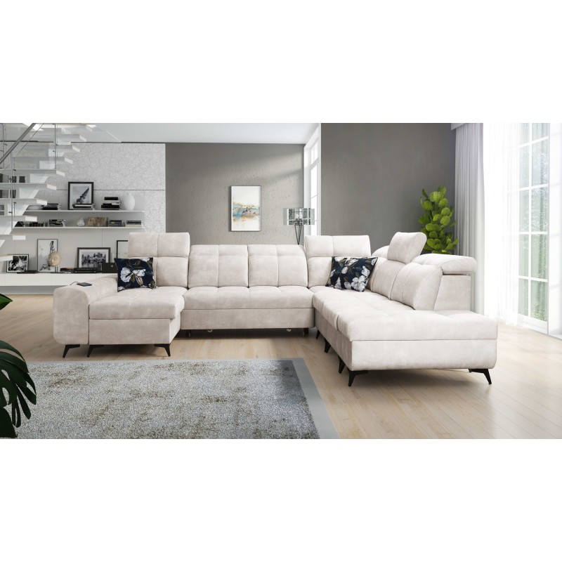 Functional U-shaped corner sofa Ascot X with Velvet fabric, Wave 1 | Furniture store Functional U-shaped corner sofa Ascot X with Velvet fabric, Wave 1 | Furniture store