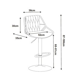 Black velvet bar stool (golden frame) Black velvet bar stool (golden frame)
