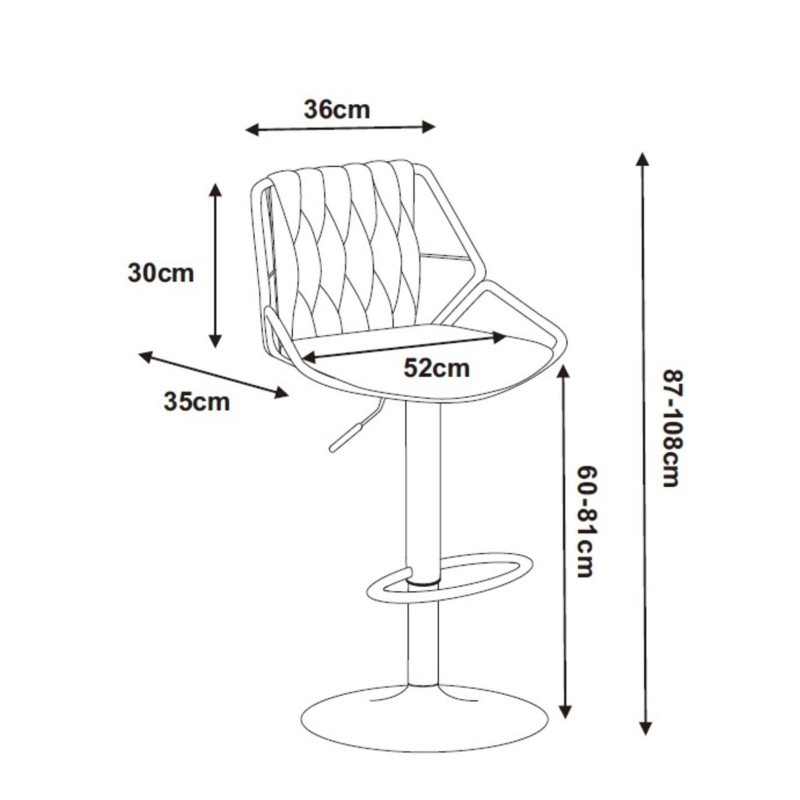 Black velvet bar stool (golden frame) Black velvet bar stool (golden frame)