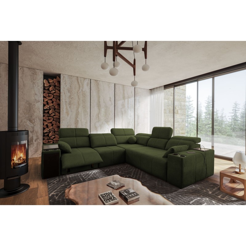 Milano III Mix Corner Sofa with Sleeping Function (Weave, Verita 39) | Your Living Room Full of Comfort Milano III Mix Corner Sofa with Sleeping Function (Weave, Verita 39) | Your Living Room Full of Comfort