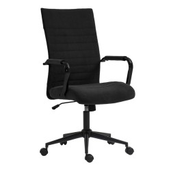 Velvet swivel chair (black)