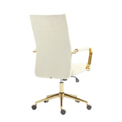 Silla giratoria de terciopelo (beige claro) Silla giratoria de terciopelo (beige claro)
