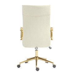 Silla giratoria de terciopelo (beige claro) Silla giratoria de terciopelo (beige claro)