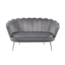 Sofa velvet (szara) /nogi srebrne/ Sofa velvet (szara) /nogi srebrne/