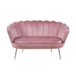 Sofa velvet (różowa) /nogi srebrne) Sofa velvet (różowa) /nogi srebrne)