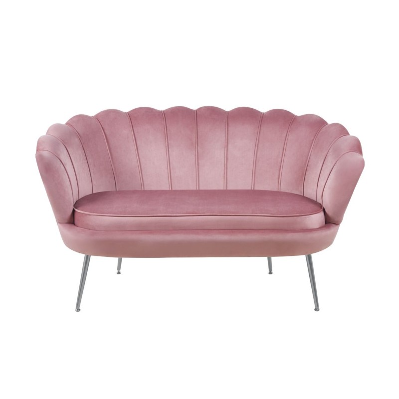 Sofa velvet (różowa) /nogi srebrne) Sofa velvet (różowa) /nogi srebrne)