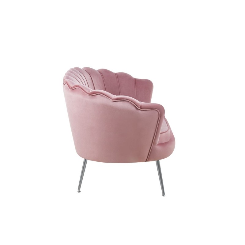 Sofa Samt (rosa) / Beine silber) Sofa Samt (rosa) / Beine silber)