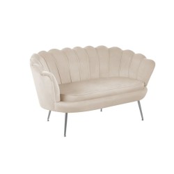 Sofa velvet (beżowa) /nogi srebrne/