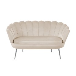 Sofa velvet (beżowa) /nogi srebrne/ Sofa velvet (beżowa) /nogi srebrne/