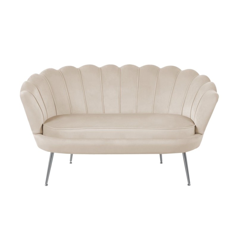 Sofa velvet (beżowa) /nogi srebrne/ Sofa velvet (beżowa) /nogi srebrne/