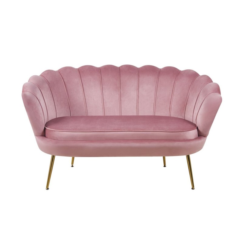 Sofa velvet (różowa) /nogi złote/ Sofa velvet (różowa) /nogi złote/