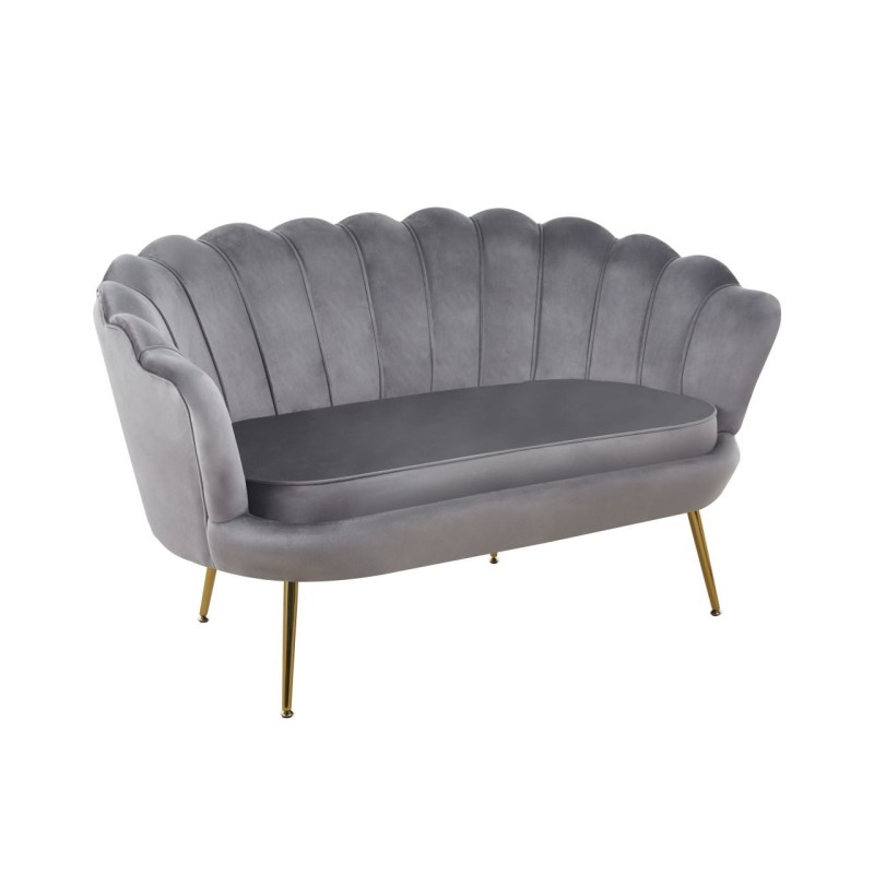 Sofa velvet (szara) /nogi złote/ Sofa velvet (szara) /nogi złote/
