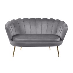 Sofa velvet (szara) /nogi złote/ Sofa velvet (szara) /nogi złote/