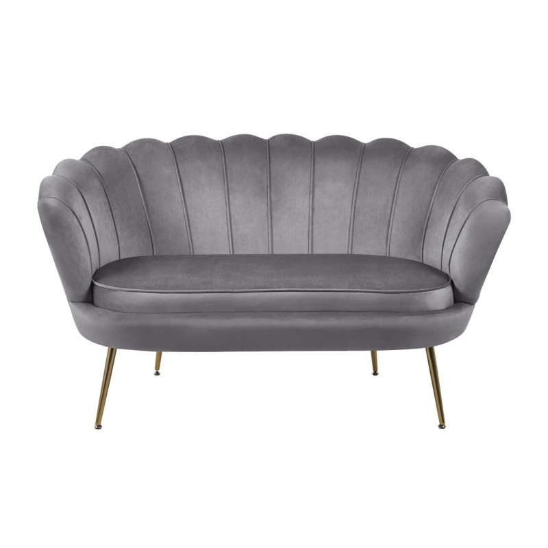 Sofa velvet (szara) /nogi złote/ Sofa velvet (szara) /nogi złote/