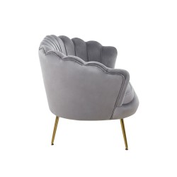 Sofa velvet (szara) /nogi złote/ Sofa velvet (szara) /nogi złote/