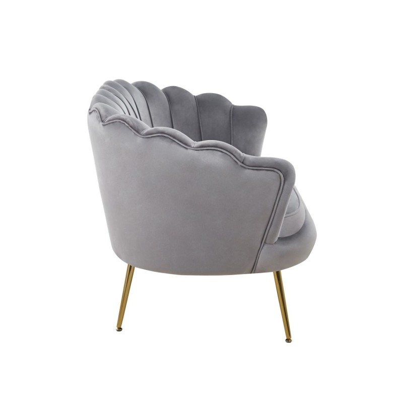 Sofa velvet (szara) /nogi złote/ Sofa velvet (szara) /nogi złote/