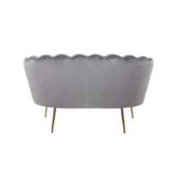 Sofa Samt (grau) /goldene Beine/ Sofa Samt (grau) /goldene Beine/