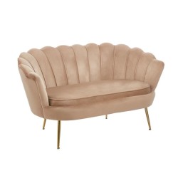 Sofa velvet (cappuccino) /nogi złote/