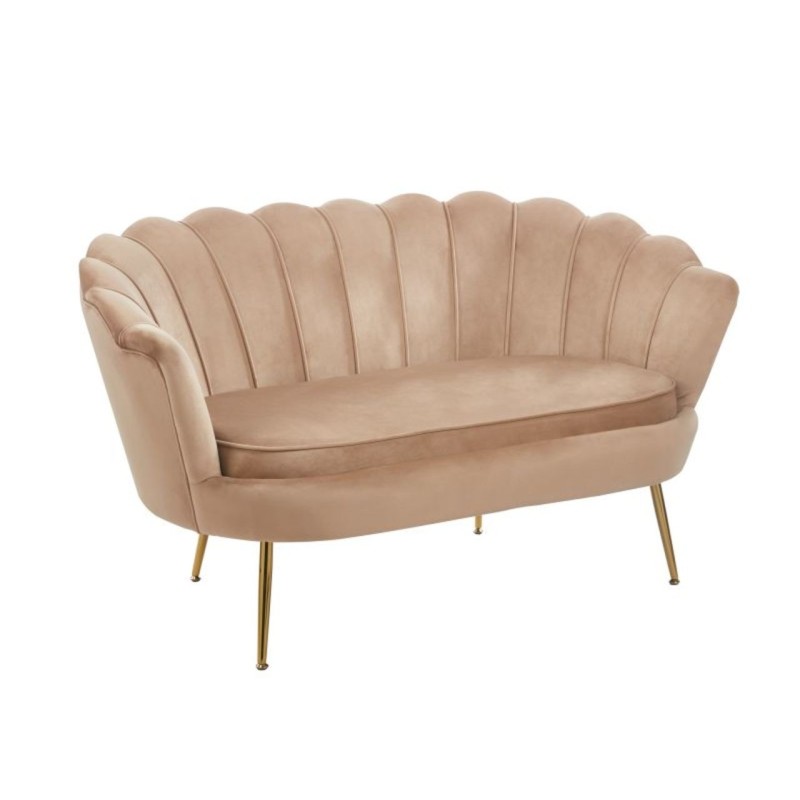Sofa velvet (cappuccino) /nogi złote/ Sofa velvet (cappuccino) /nogi złote/