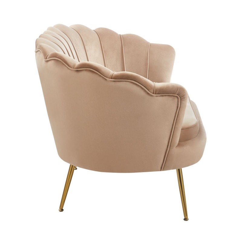 Sofa velvet (cappuccino) /nogi złote/ Sofa velvet (cappuccino) /nogi złote/