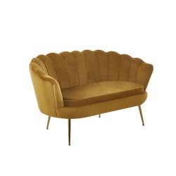 Sofa velvet (curry) /nogi złote/