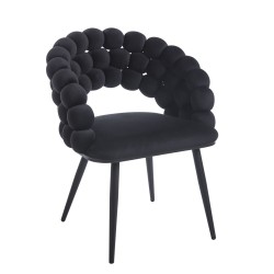 Krzesło velvet (czarne)