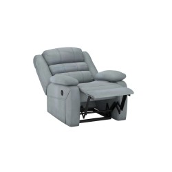 Electric reclining lounge chair, velvet (gray) Electric reclining lounge chair, velvet (gray)