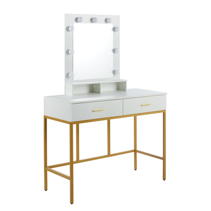 Vanity table with lighting (white) Vanity table with lighting (white)