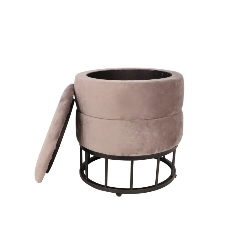 Samt-Pouf (grau) Samt-Pouf (grau)