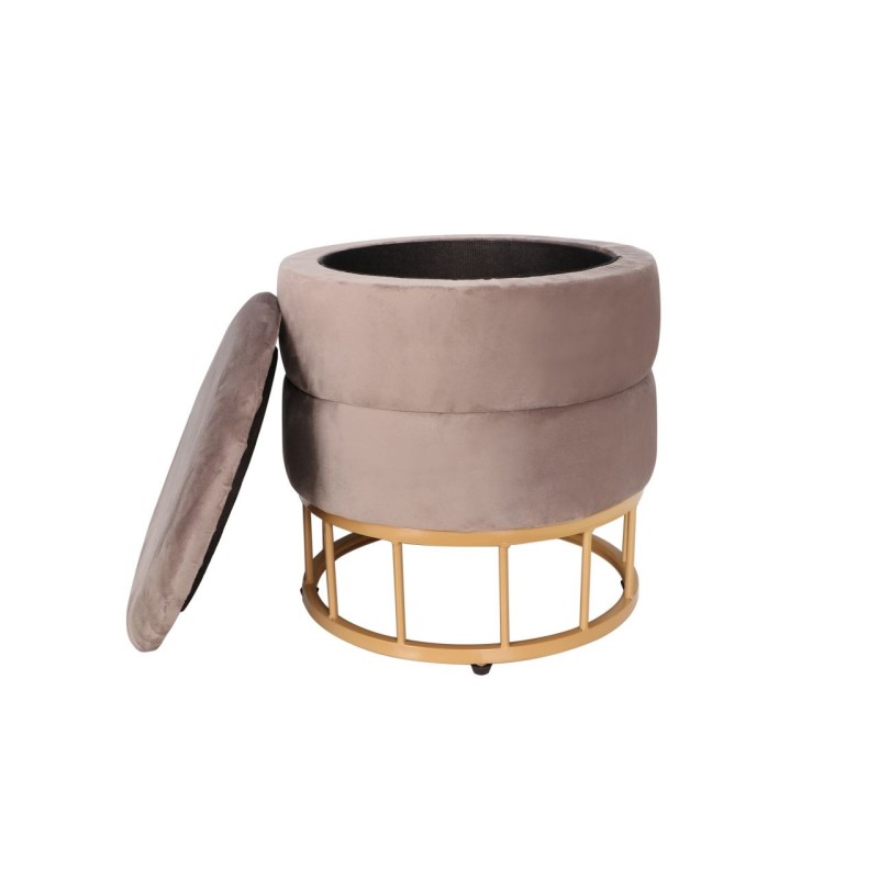 Velvet pouf (gray) Velvet pouf (gray)