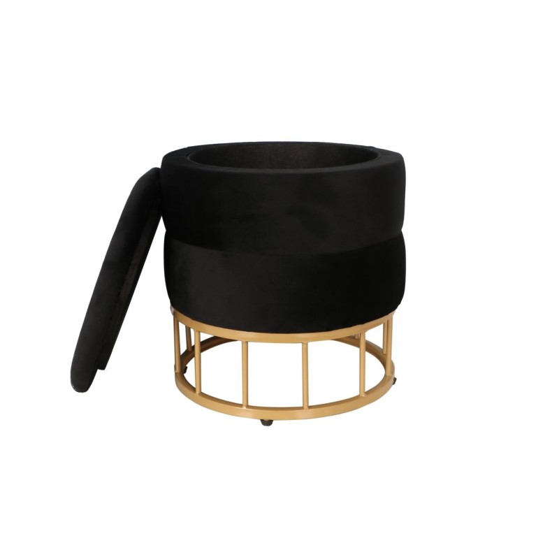Velvet pouf (black) Velvet pouf (black)