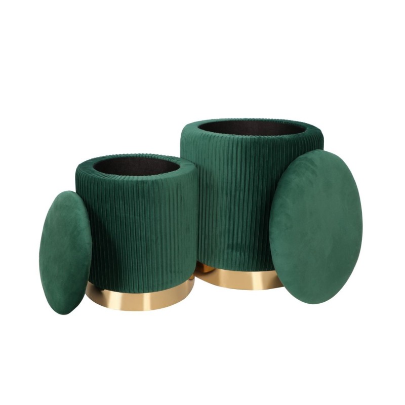 Pufy (zestaw 2 szt.) zielone Pufy (zestaw 2 szt.) zielone
