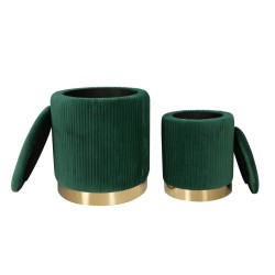 Pufy (zestaw 2 szt.) zielone Pufy (zestaw 2 szt.) zielone