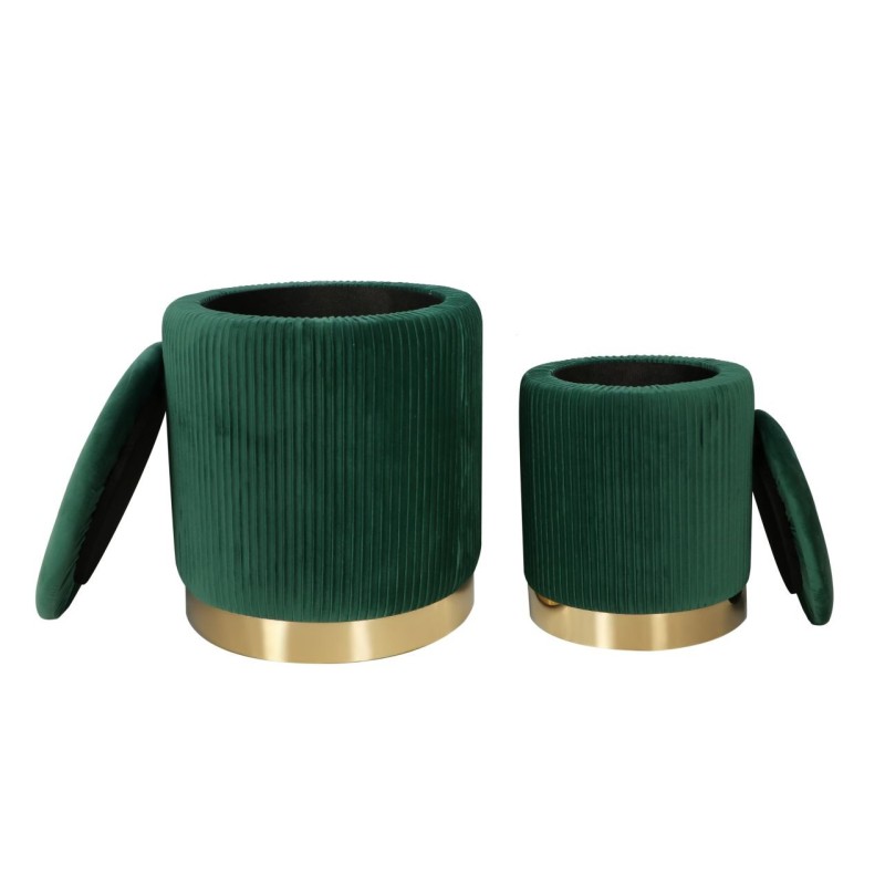 Pufy (zestaw 2 szt.) zielone Pufy (zestaw 2 szt.) zielone