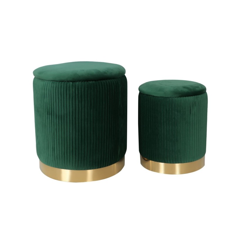 Pufy (zestaw 2 szt.) zielone Pufy (zestaw 2 szt.) zielone