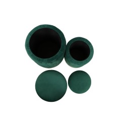 Pufy (zestaw 2 szt.) zielone Pufy (zestaw 2 szt.) zielone