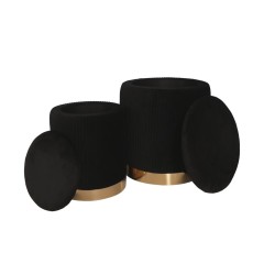 Poufs (set of 2 pieces) black