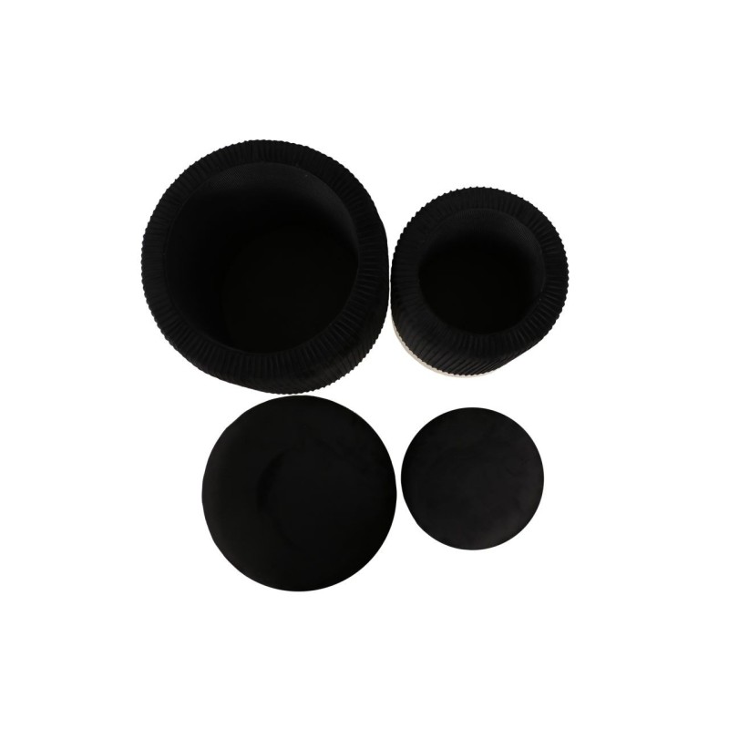 Poufs (set of 2 pieces) black Poufs (set of 2 pieces) black