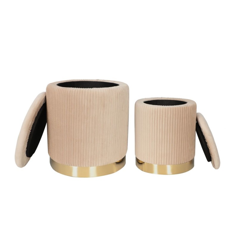 Poufs (set of 2) beige Poufs (set of 2) beige