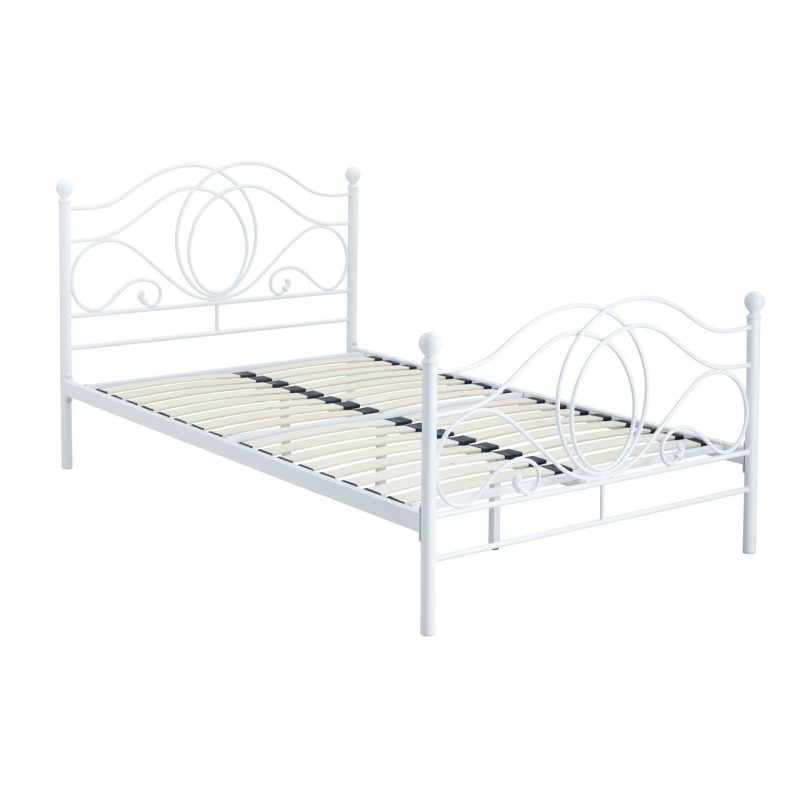 Łóżko metalowe 120x200 (białe) Łóżko metalowe 120x200 (białe)